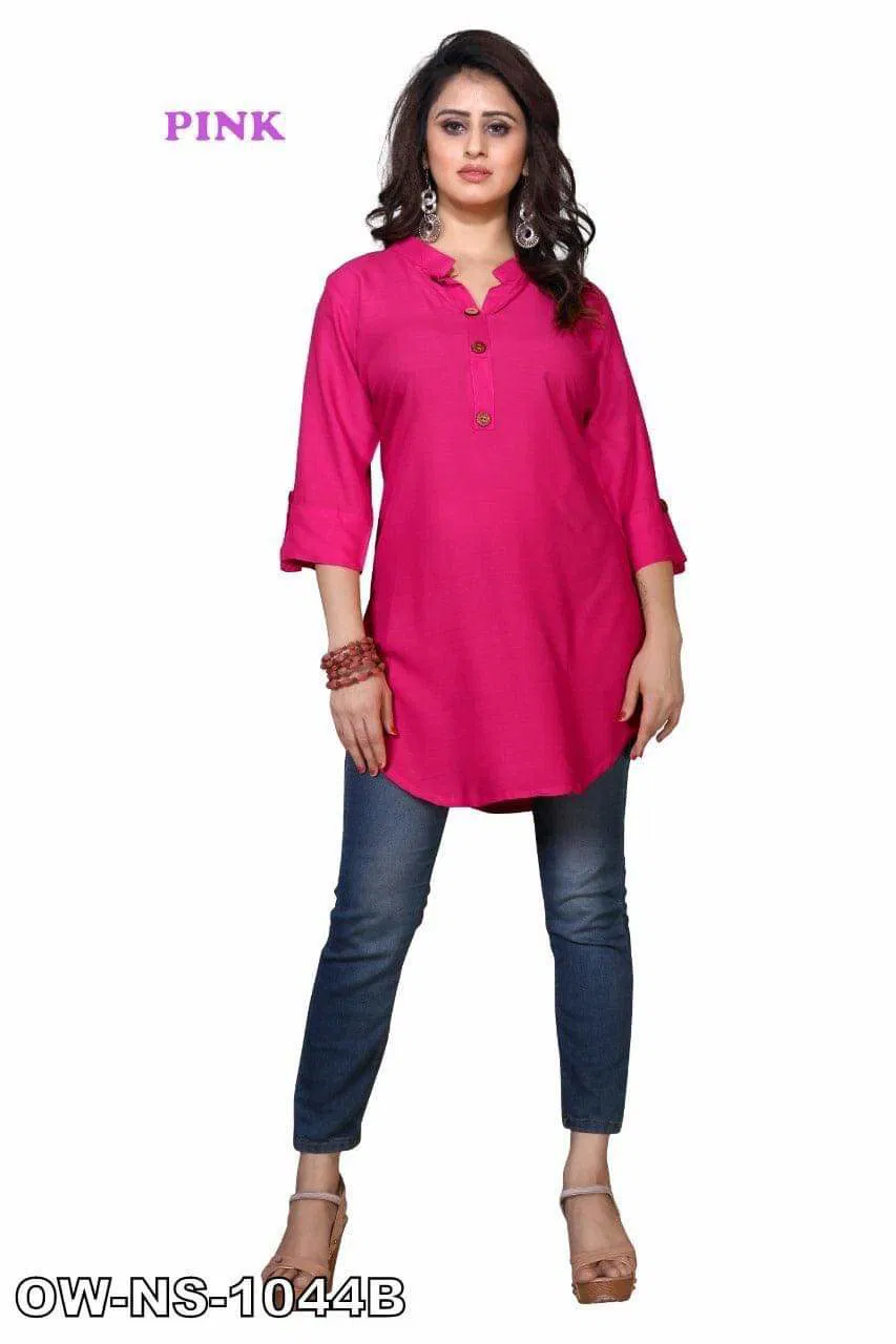 Rnx American Craff Kurti Casual Daily Wear Crepe Silk Designer Kurtis Collection